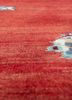 nuray red and orange wool hand knotted Rug - CloseUp