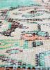 vintage green wool hand knotted Rug - CloseUp vintage green wool hand knotted Rug - CloseUp