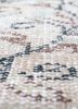 vintage beige and brown wool hand knotted Rug - CloseUp