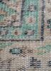 vintage beige and brown wool hand knotted Rug - CloseUp