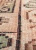 vintage red and orange wool hand knotted Rug - CloseUp vintage red and orange wool hand knotted Rug - CloseUp