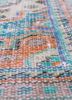 vintage red and orange wool hand knotted Rug - CloseUp vintage red and orange wool hand knotted Rug - CloseUp