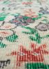 vintage red and orange wool hand knotted Rug - CloseUp vintage red and orange wool hand knotted Rug - CloseUp
