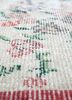 vintage red and orange wool hand knotted Rug - CloseUp