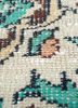 vintage red and orange wool hand knotted Rug - CloseUp