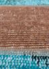 provenance blue wool hand knotted Rug - CloseUp