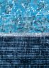 provenance blue wool hand knotted Rug - CloseUp provenance blue wool hand knotted Rug - CloseUp