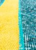 provenance blue wool hand knotted Rug - CloseUp provenance blue wool hand knotted Rug - CloseUp