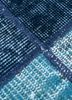 provenance blue wool hand knotted Rug - CloseUp
