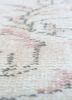 vintage ivory wool hand knotted Rug - CloseUp vintage ivory wool hand knotted Rug - CloseUp