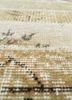 provenance beige and brown wool hand knotted Rug - CloseUp