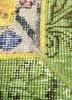 provenance green wool hand knotted Rug - CloseUp