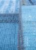 provenance blue wool hand knotted Rug - CloseUp