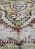 vintage beige and brown wool hand knotted Rug - CloseUp