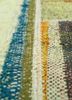 provenance green wool hand knotted Rug - CloseUp