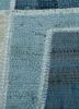 provenance blue wool hand knotted Rug - CloseUp provenance blue wool hand knotted Rug - CloseUp