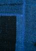 provenance blue wool hand knotted Rug - CloseUp