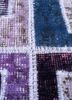 provenance pink and purple wool hand knotted Rug - CloseUp