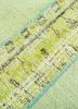 provenance green wool hand knotted Rug - CloseUp