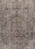 vintage blue wool hand knotted Rug - CloseUp