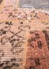 provenance beige and brown wool hand knotted Rug - CloseUp provenance beige and brown wool hand knotted Rug - CloseUp
