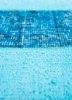 provenance blue wool hand knotted Rug - CloseUp provenance blue wool hand knotted Rug - CloseUp