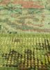 provenance green wool hand knotted Rug - CloseUp