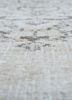 vintage grey and black wool hand knotted Rug - CloseUp
