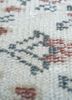 vintage ivory wool hand knotted Rug - CloseUp