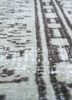 vintage grey and black wool hand knotted Rug - CloseUp