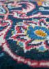 aalam red and orange wool hand knotted Rug - CloseUp