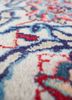 aalam red and orange wool hand knotted Rug - CloseUp