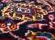aalam red and orange wool hand knotted Rug - CloseUp