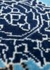 aalam blue wool hand knotted Rug - CloseUp