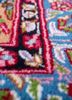 aalam green wool hand knotted Rug - CloseUp