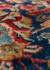 aalam red and orange wool hand knotted Rug - CloseUp