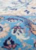 aalam blue wool hand knotted Rug - CloseUp