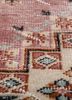 vintage red and orange wool hand knotted Rug - CloseUp vintage red and orange wool hand knotted Rug - CloseUp