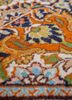 gulmarg red and orange silk hand knotted Rug - CloseUp
