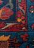 aalam blue wool hand knotted Rug - CloseUp