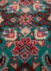 aalam blue wool hand knotted Rug - CloseUp