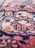 aalam blue wool hand knotted Rug - CloseUp