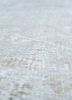 vintage grey and black wool hand knotted Rug - CloseUp