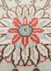 aalam red and orange wool hand knotted Rug - CloseUp