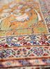 gulmarg red and orange silk hand knotted Rug - CloseUp