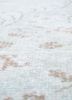 vintage ivory wool hand knotted Rug - CloseUp vintage ivory wool hand knotted Rug - CloseUp
