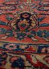 aalam red and orange wool hand knotted Rug - CloseUp