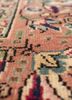 aalam green wool hand knotted Rug - CloseUp