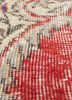 vintage red and orange wool hand knotted Rug - CloseUp vintage red and orange wool hand knotted Rug - CloseUp