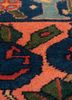 aalam red and orange wool hand knotted Rug - CloseUp